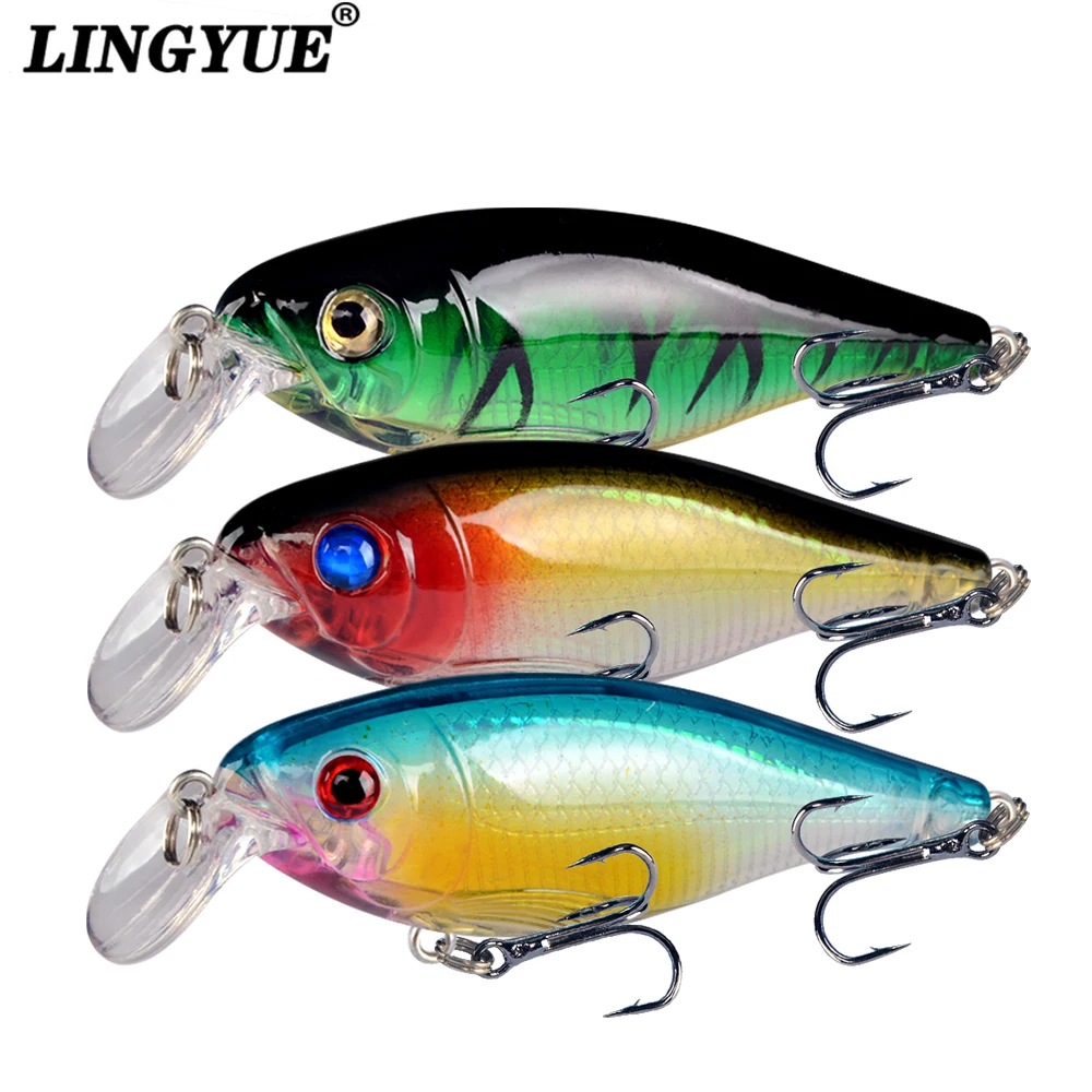 

LINGYUE 1PCS Fishing Lures 8.5cm/12.5g Minnow Hard Baits Artificial Make High Quality Bass Crankbait Wobblers Fish Tackle