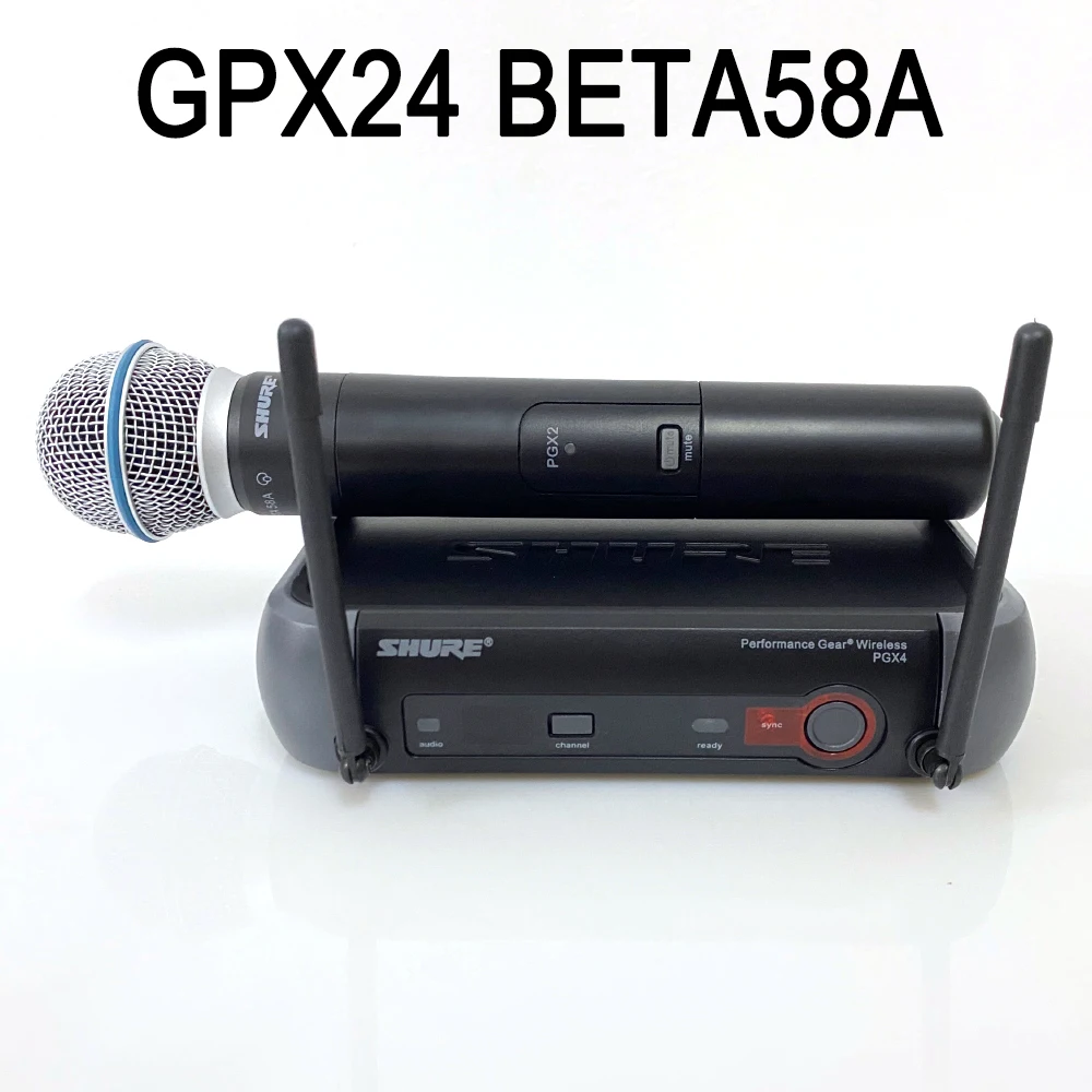 

Профессиональная Беспроводная микрофонная система PGX24/BETA58A, PGX24/BETA58 PGX4 PGX2 микрофон для караоке, выступления на сцене, церковная речь