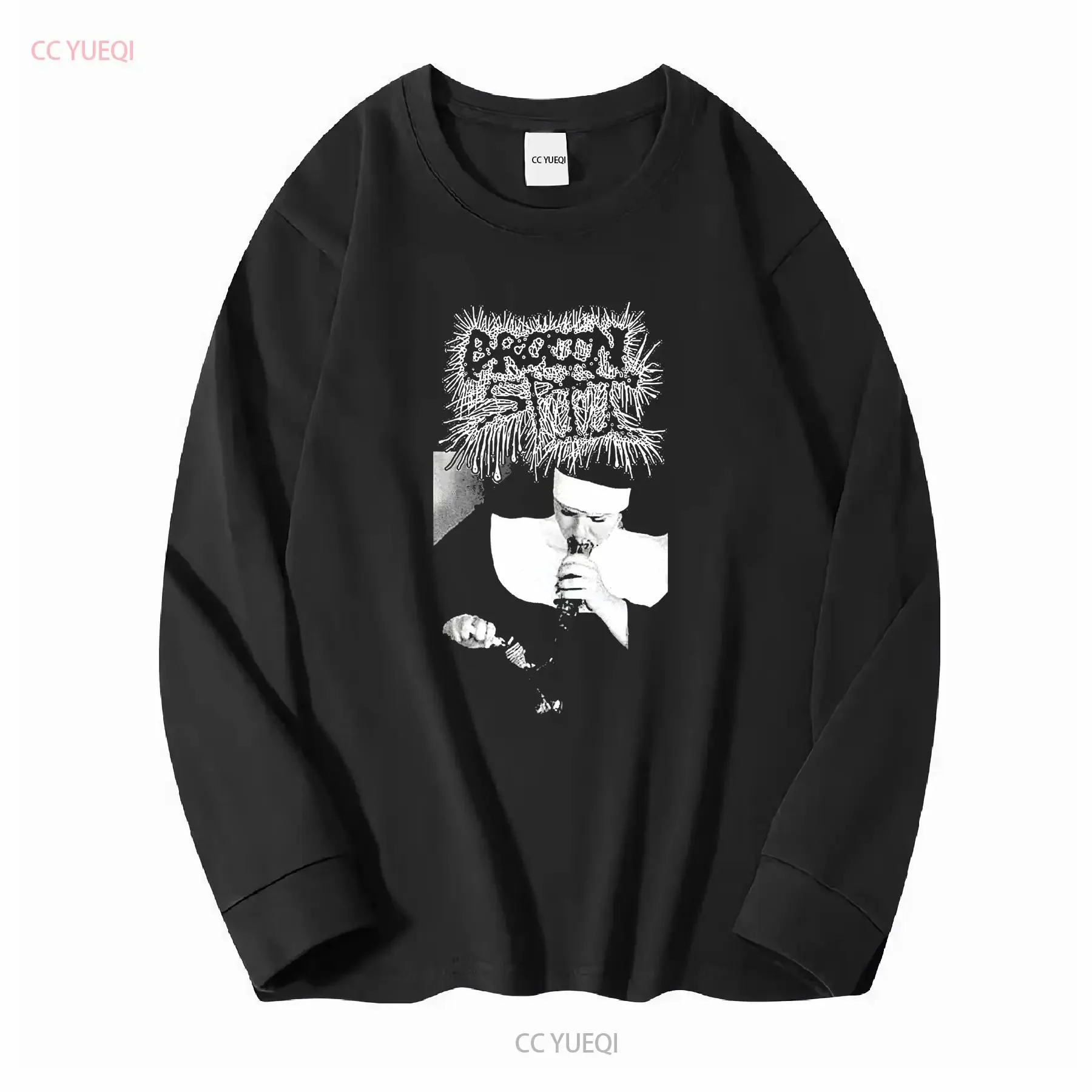 Фото Футболка Brainspit Mince Grindcore, винтажная футболка MxMxM Bodily Stew Agathocles Dystopia, винтажная стираная мужская повседневная универсальная графика №3
