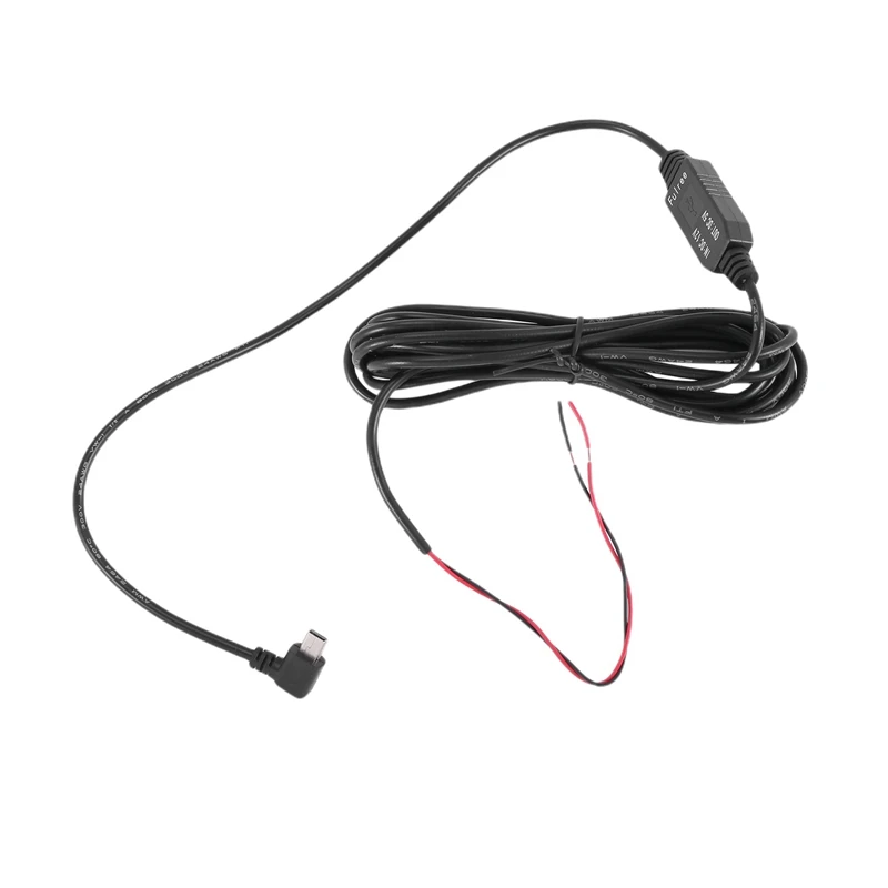 

Преобразователь постоянного тока для преобразования от 12 В до 5 В, изогнутый Мини USB адаптер питания 3 А против предохранителя & amp; Кабеля