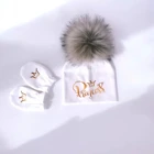 Реквизит для фотосъемки новорожденных детей хлопковая шапочка со съемным помпоном шапочка с перчатками модная шапочка принцесса принц
