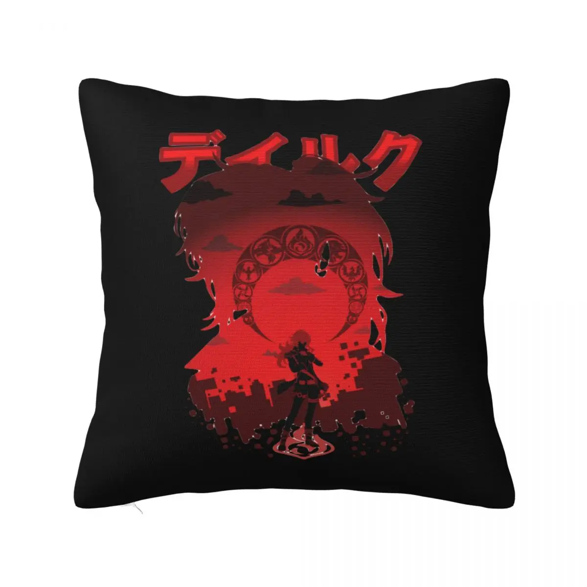 

Genshin Impact DILUC Pillowcase Printing Polyester Cushion Cover Decorations Anime Game Pillow Case Cover Home Square 40*40cm