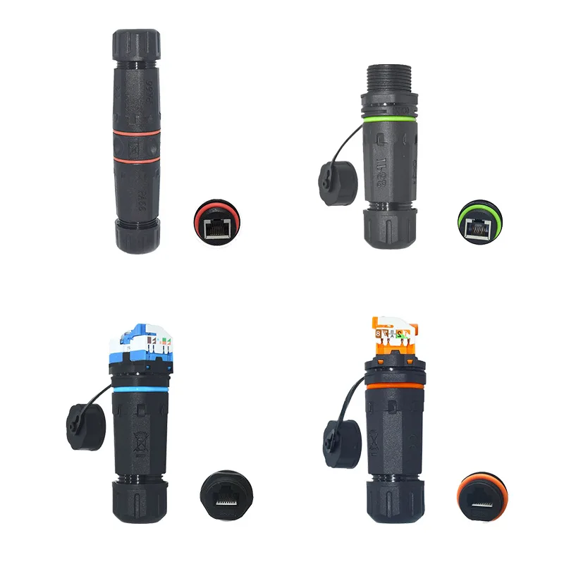 YXY IP68 RJ45 водонепроницаемый соединительный кабель OD 7 5-14 5 мм винтовое крепление