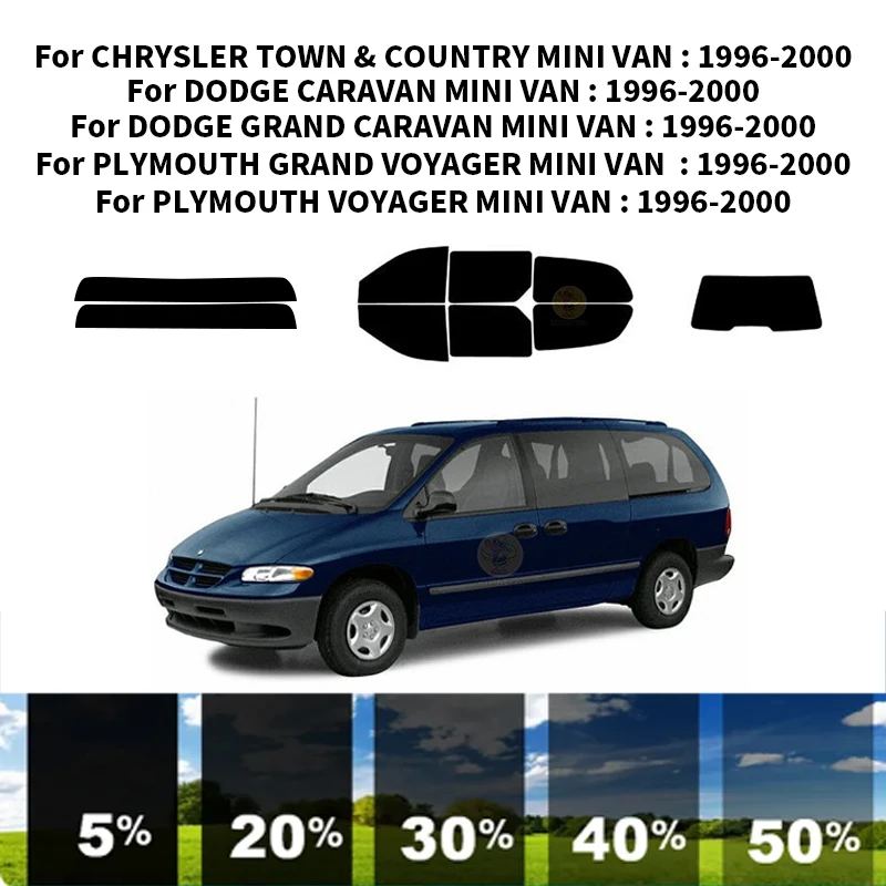 

Precut nanoceramics car UV Window Tint Kit Automotive Window Film For DODGE GRAND CARAVAN MINI VAN 1996-2000