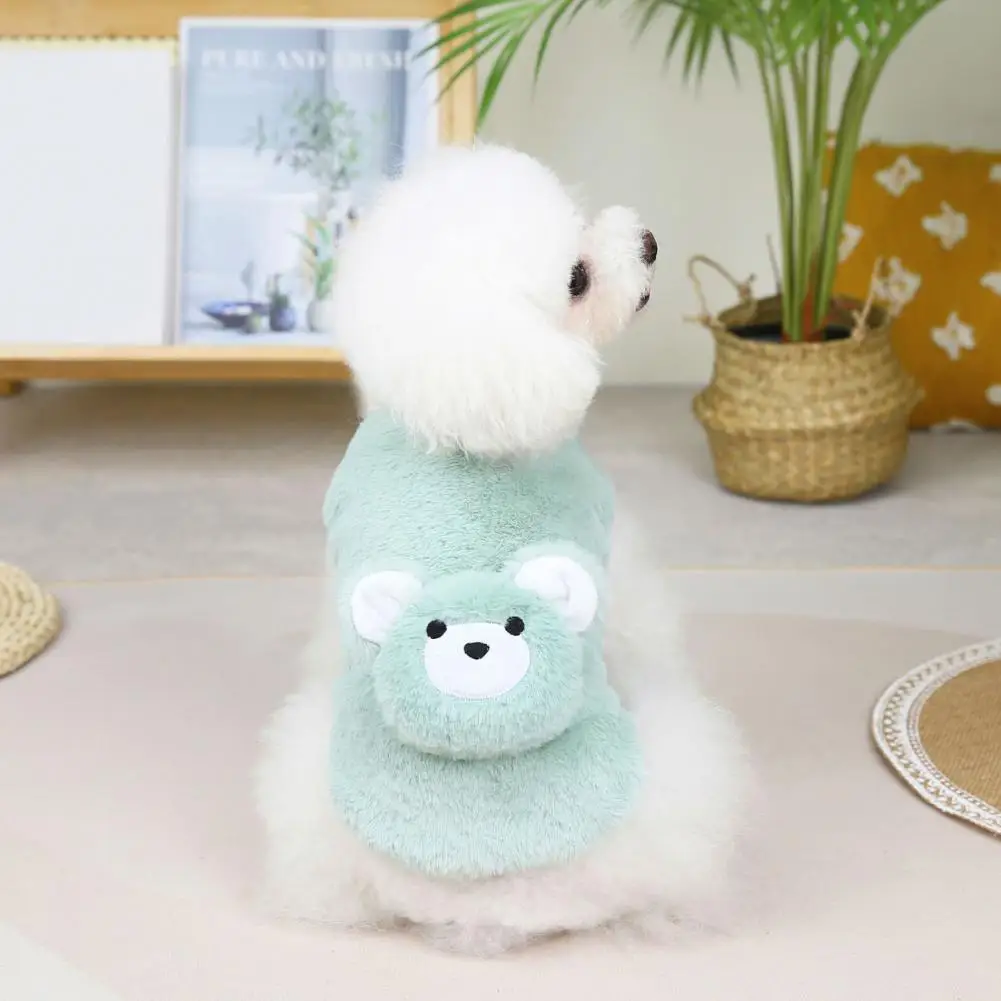 

Свитер для домашних животных, милое пальто без рукавов с двумя лапами и круглым вырезом, зимний жилет для собак, одежда для щенков