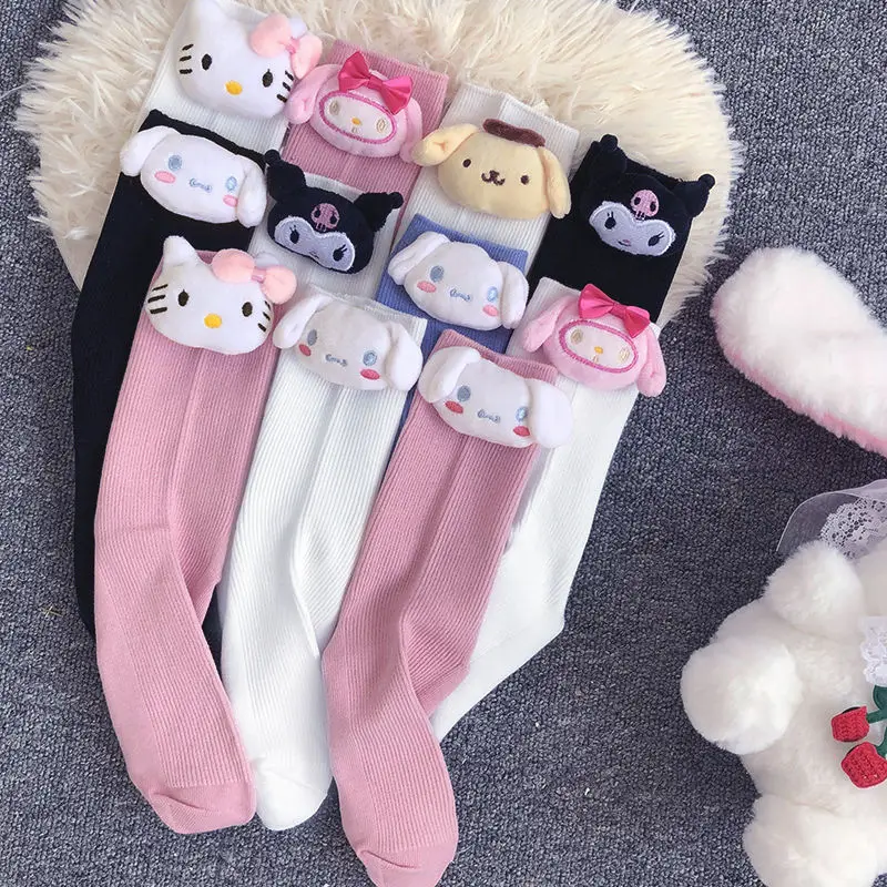 

Kawaii Sanrio Kuromi My Melody Cinnamoroll плюшевые Мультяшные милые зимние теплые коралловые бархатные носки аниме плюшевые игрушки рождественские подарки