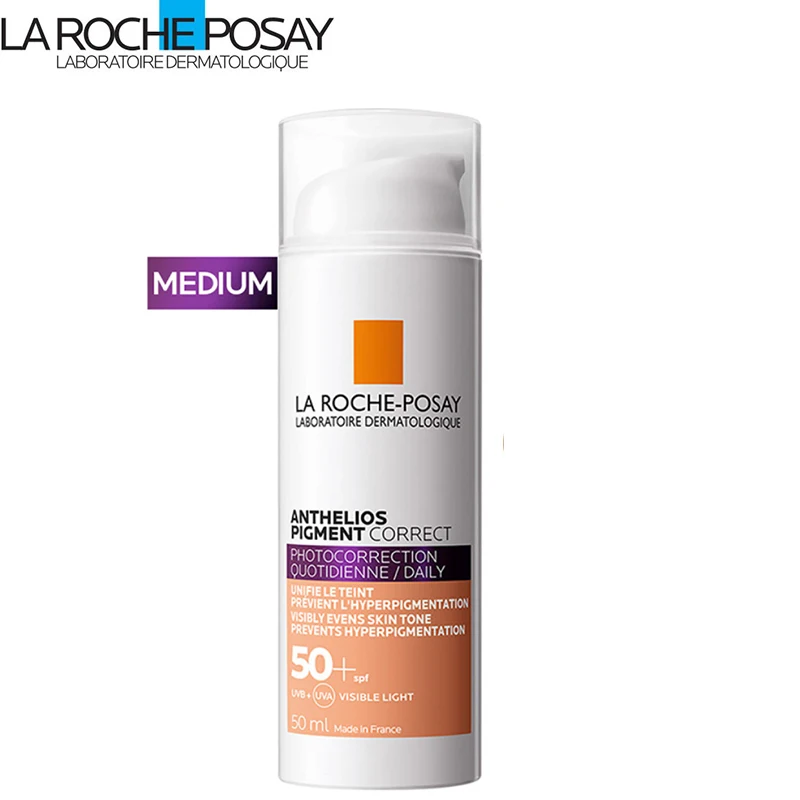 

La Roche-Posay Anthelios Pigment Correct PhotoCorrection Daily Tinted Cream SPF50 Face Sunscreen 50ml Brighten Whitening Care