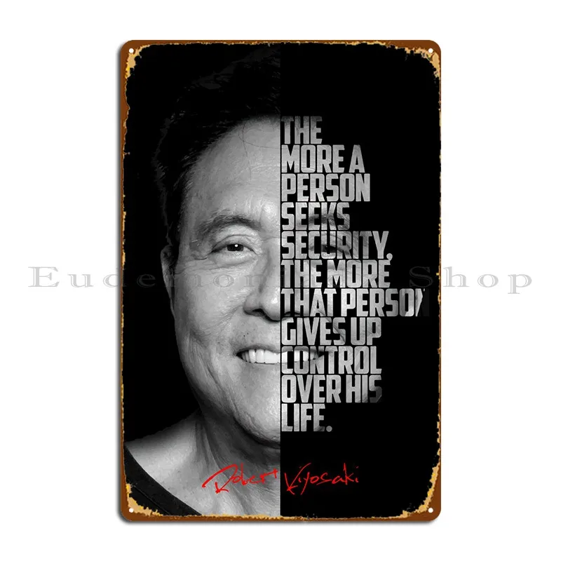 Металлическая табличка Роберт киосаки для гаража, таблички для пабов, печатный плакат, жестяной знак, плакат