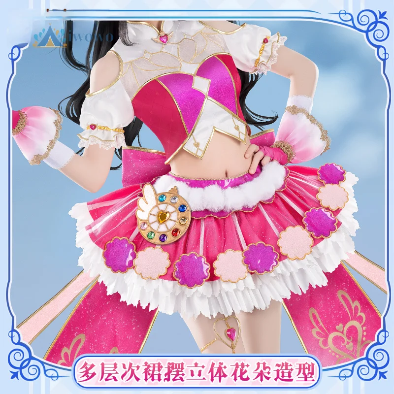 Фото Аниме Lovelive Косплей Костюм Элли Женщина Розовые Сладкие Цветы Лолита Платье Униформа Хэллоуин Карнавальная Вечеринка Одежда Наряд №2