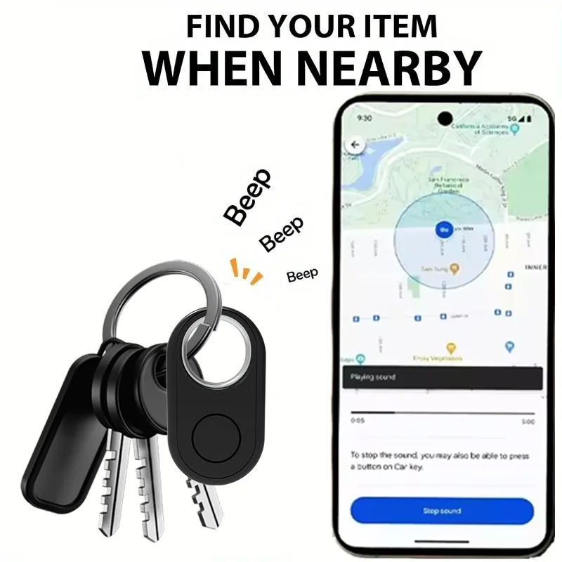 Фото Трекер для устройств Samsung с поддержкой Android через приложение Google Find My, глобальный GPS-локатор, защита от потери, умный брелок №3