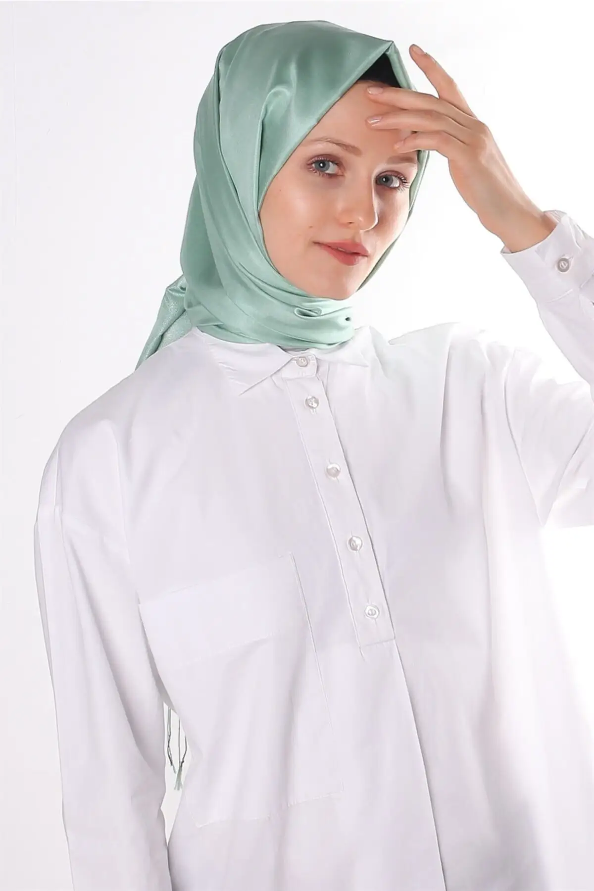 

Women's Long Voile Warm Winter Color Shawl Ladies High Quality Scarf Soft Silvery Silk Shawl