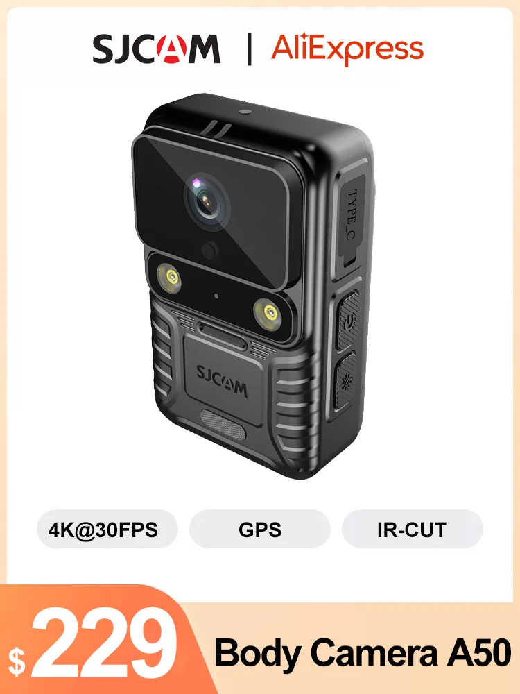 

Body Camera SJCAM A50 4K 30FPS IR-CUT GPS 12PCS Infrared Light Night Vision Waterproof Motion Detection Law Enforcement DV