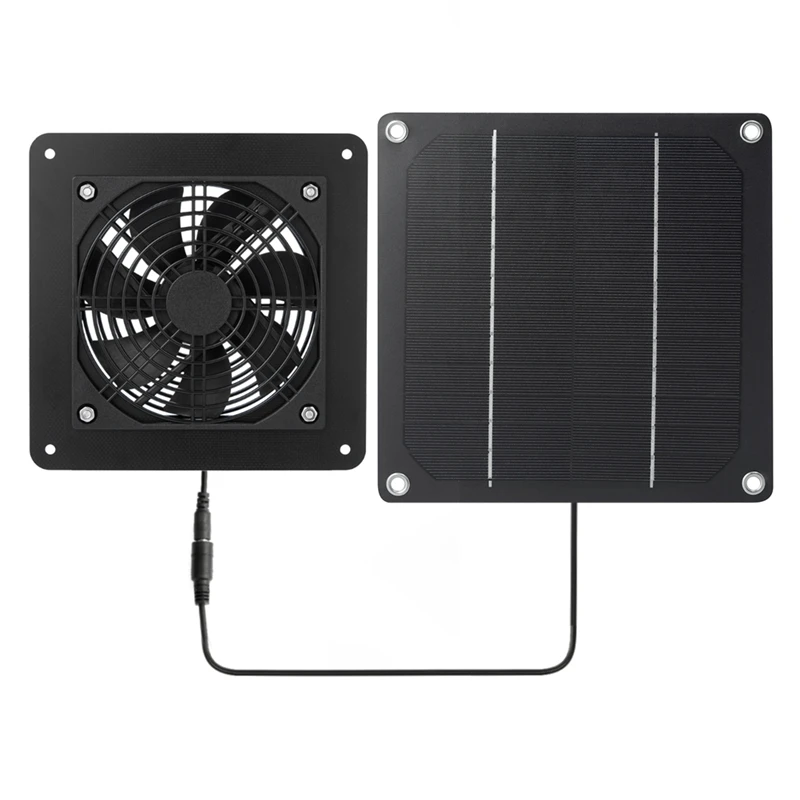 

1Set Solar Panel Fan Kit Air Ventilation Fan 5W Mini Solar Panel Exhaust Fan Black For Chicken Coop Pet Houses RV