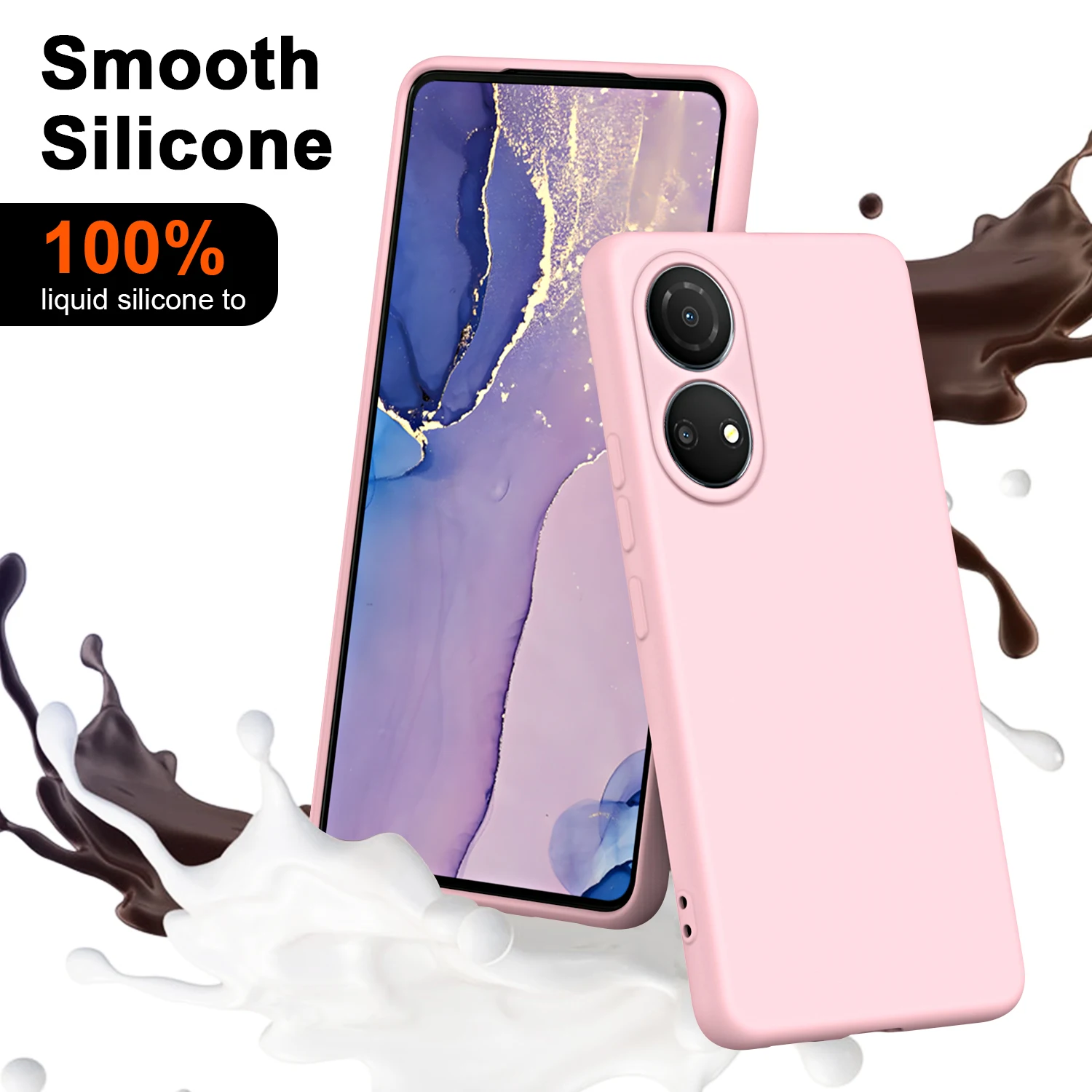 

Liquid Silicone Case For Huawei Honor X7 CMA-LX2 CMA-LX1 CMA-LX3 Luxury Bulit Flannel Soft Armor Shockproof Phone Cover HonorX7
