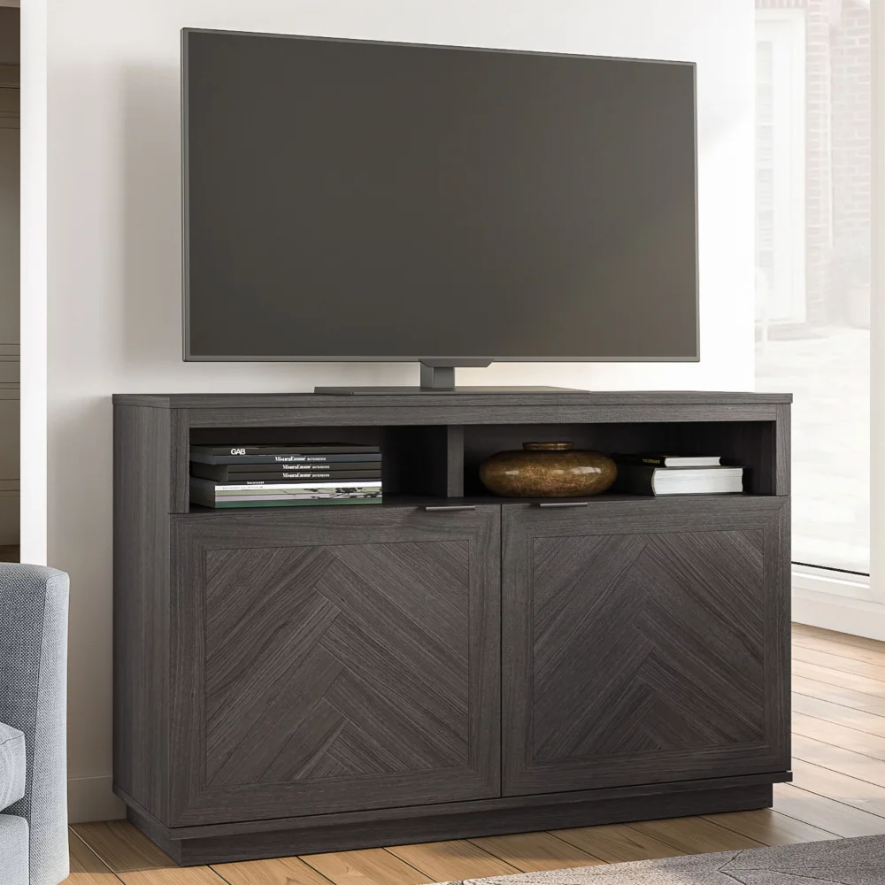 

Better Homes & Gardens Herringbone TV Stand For TVs up to 55”, Gray