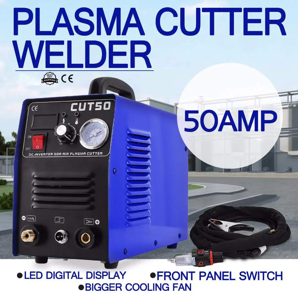 

CT50 220V 50Amp Plasma Cutter Plasma Welders Machine with PT31 Cutting Torch Welding Accessories Power Tools for Industrial