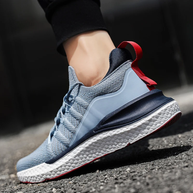 SALUDAS Men Sneakers Fishbone Locking System Sports Shoes 5 Lightweight Shoe Stretch Knitt Breathable City Runing Women Sneakers