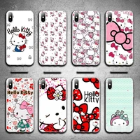 hello kitty phone case for iphone 13 12 11 pro max mini xs max 8 7 plus x se 2020 xr silicone soft cover