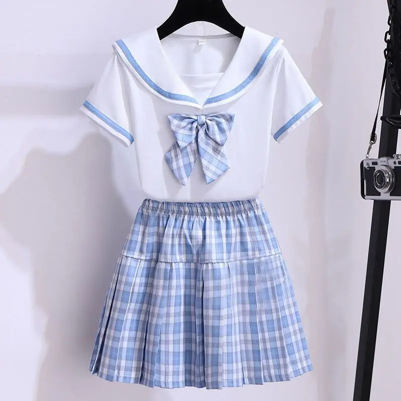 

Весенне-осенний костюм для девочек, юбка в студенческом стиле, модная плиссированная юбка, модель 2023 года