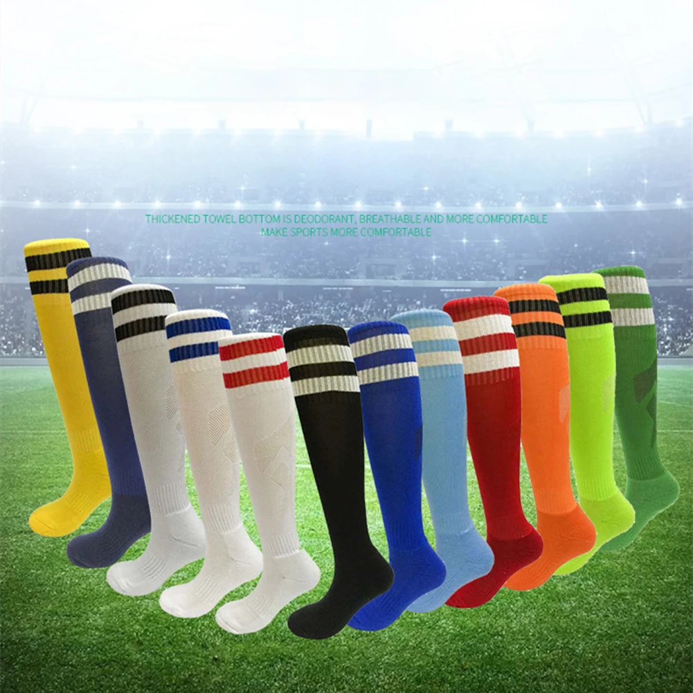 

1x Plain Football Socks Men Women Hockey Soccer Rugby Cycling Sports School Socks Soccer Socks Stockings Adult Polyester
