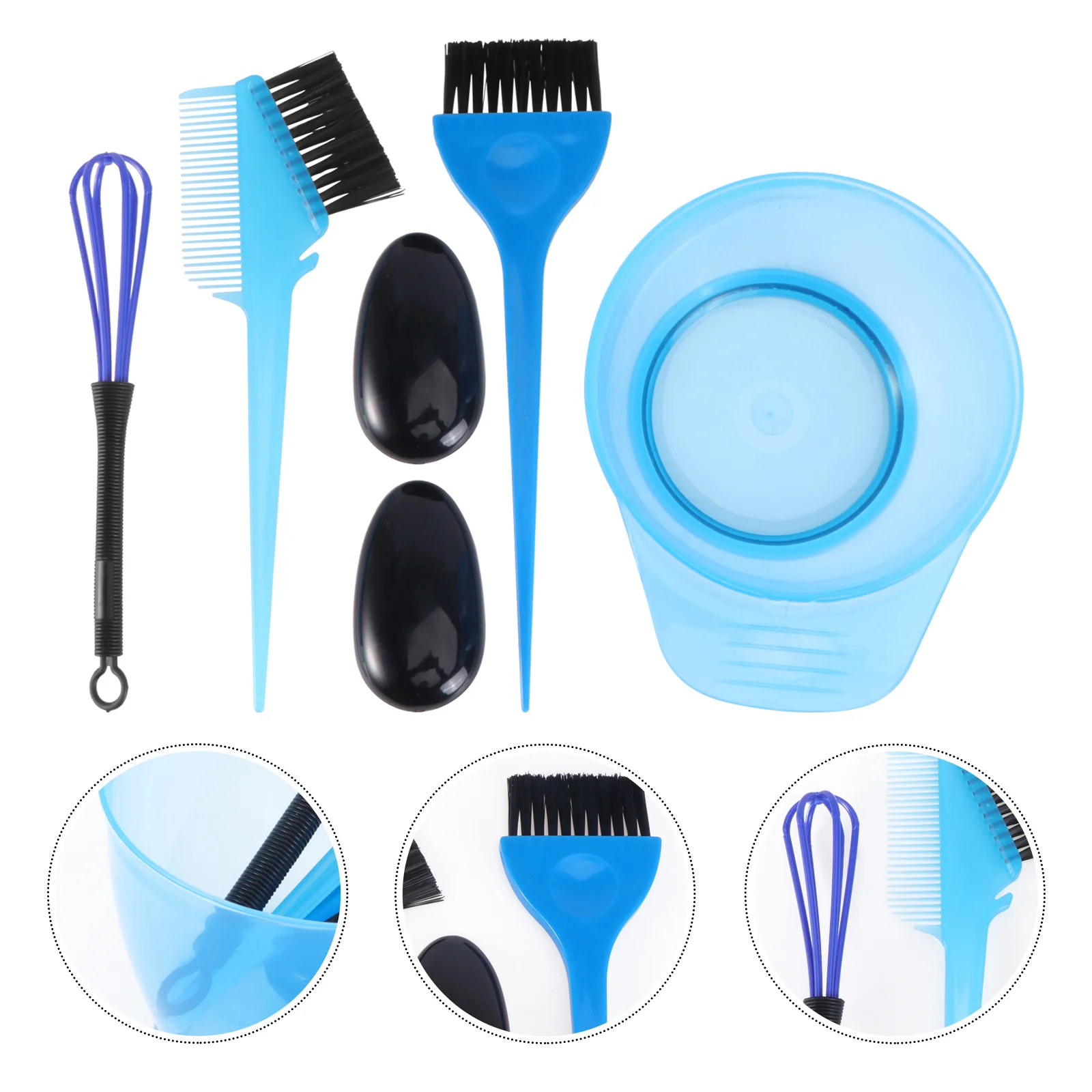

Hair Dye Brush Bowl Coloring Kit Set Color Mixing Tool Dyeing Ear Covers Tint Plastic Tinting Applicator Diy Colouring Bowls