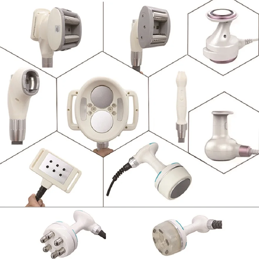 

V9 V10 V-NINE V-TEM V-Shape Series Cellulite Removal Roller Massager Cavitation + Vacuum + RF + BIO + Cooling Pads Accessories