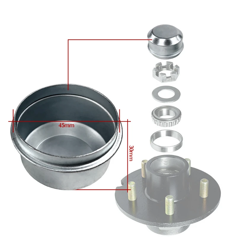 

Пылезащитная Крышка для подшипника колеса прицепа, 45/50 мм, 1 шт.