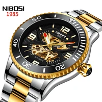 nibosi 2022 top brand luxury automatic mechanical wrist watch men luminous stainless steel waterproof watch relogio masculino
