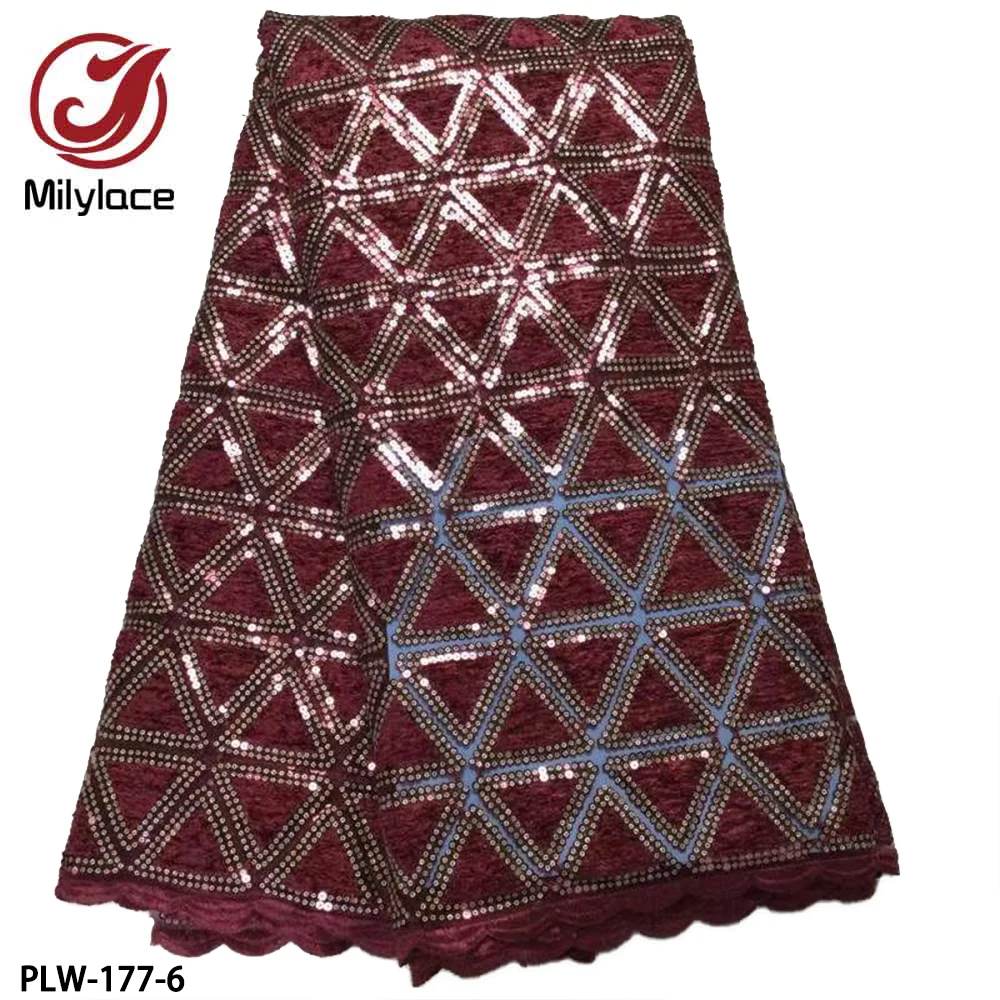 

Sequins lace fabric French Lace Beautiful Design High Quality Lace for Wedding Dress Lace Fabric African Wedding Fabric PLW-177