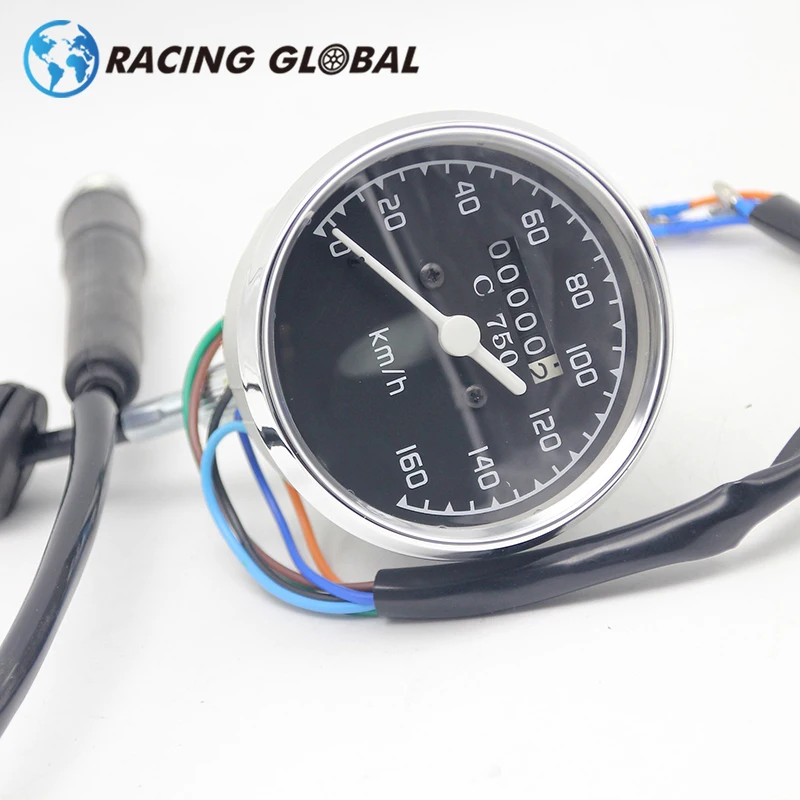 

ALCON-For Ural CJ-K750 M72 retro round speedometer 0-160 km install at headlight with Mileage line case For BMW R50 R1 R12 R 71