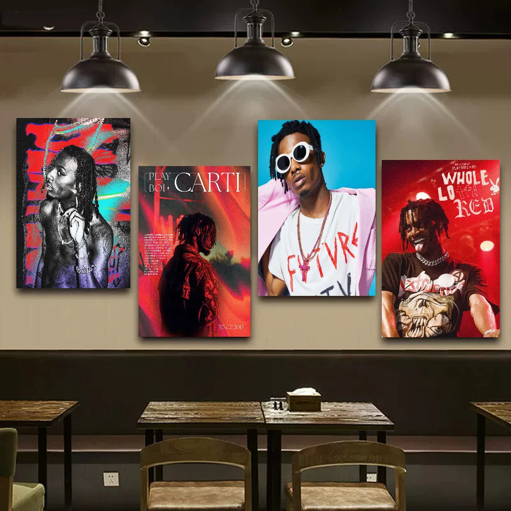 Рэпер Музыка Звезда Playboi Carti Классические Винтажные Плакаты Decoracion Живопись