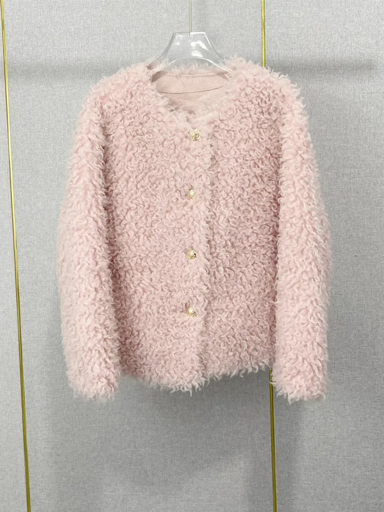 Верхняя одежда из овечьей шерсти простая темпераментная Молодежная зима 2024