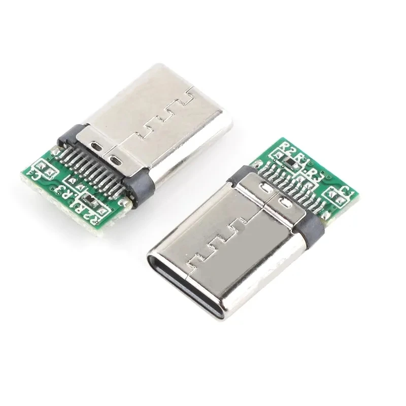 10 шт. разъем USB 3.1 Type-C 24-контактный папа/гнездо адаптер для пайки проводов и кабеля