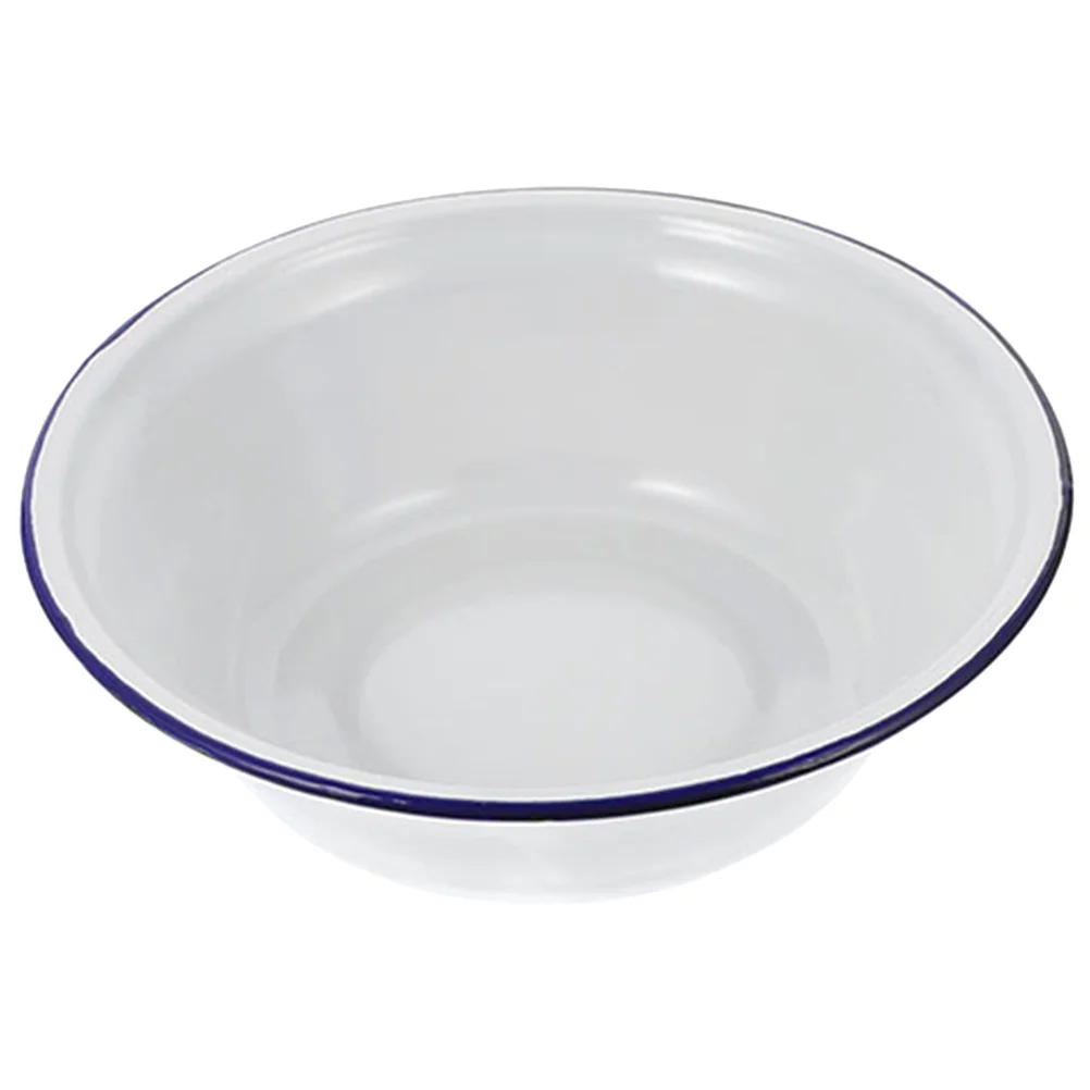 

Enamel Bowl Unbreakable Enamelware Serving Bowl Round Mixing Bowl Vegetable Bowl