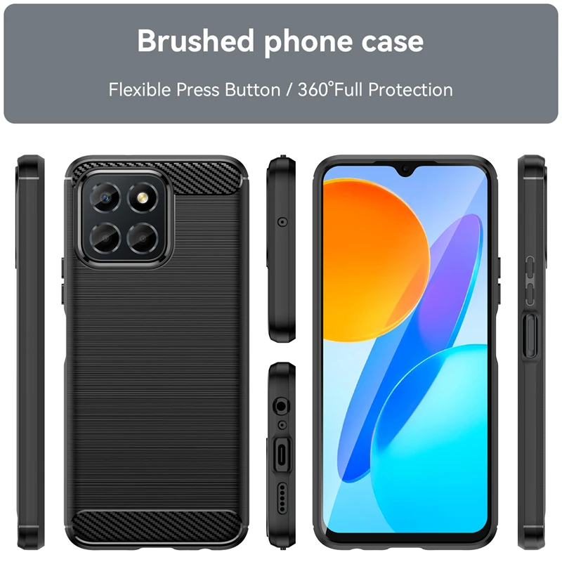 For Honor 70 Lite Case Cover Honor 70 Lite Capas Carbon Fiber Shockproof Bumper Soft TPU Carbon Fiber Cover Huawei Honor 70 Lite
