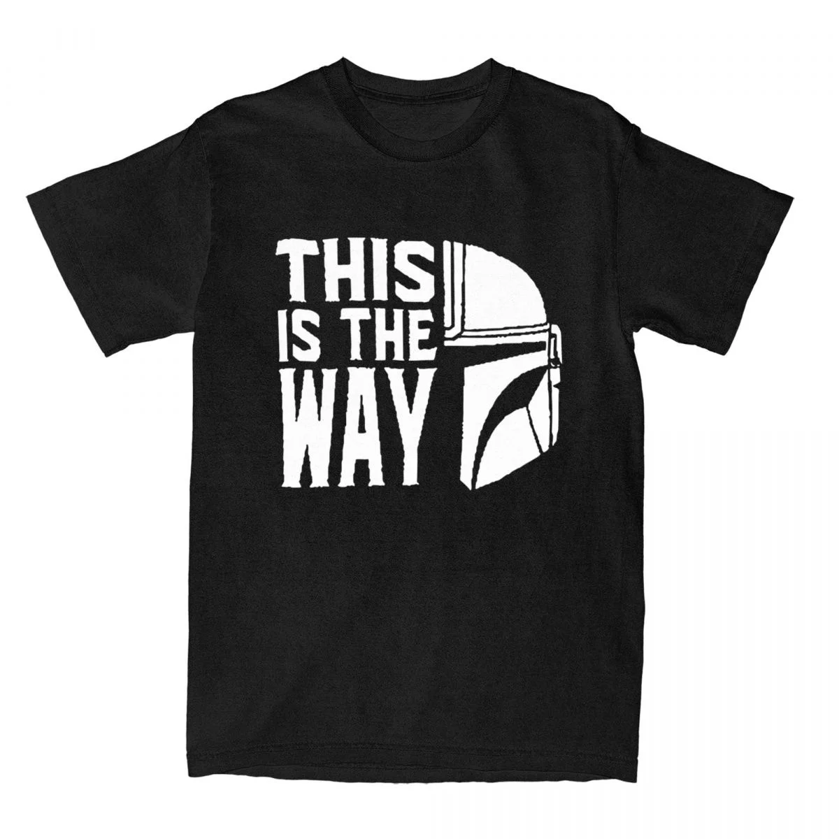 

Disney Star Wars This Is The Way Mandalorian T-Shirt Men Fun Cotton Tee Shirt O Neck Short Sleeve T Shirt Plus Size Clothes