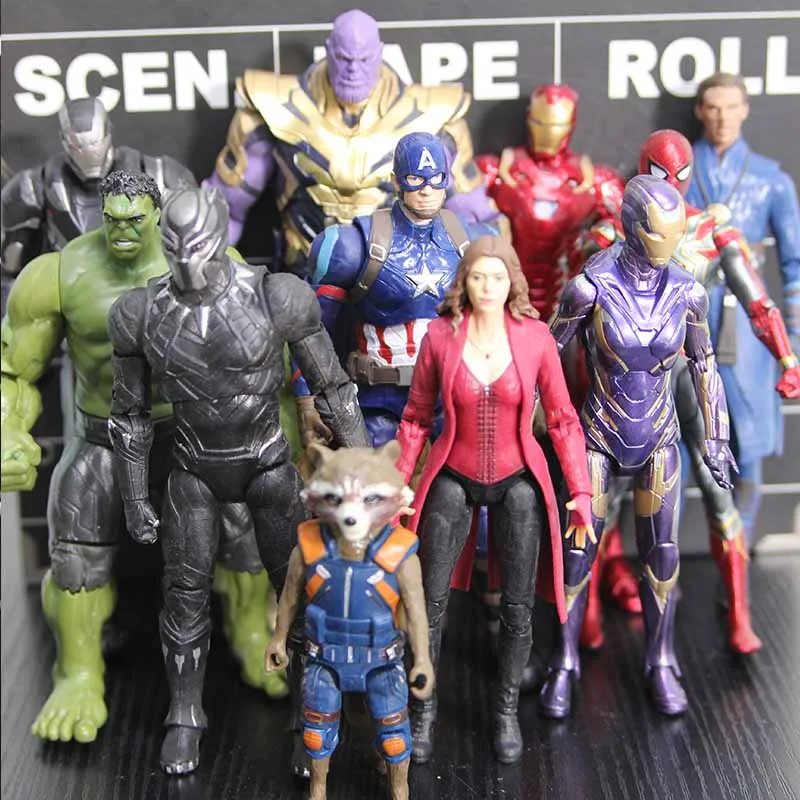 

Avengers Series Captain Americas Iron Man PVC Action Figures Doll Ornaments Articulated Movable Boy Toy Gift Bulk