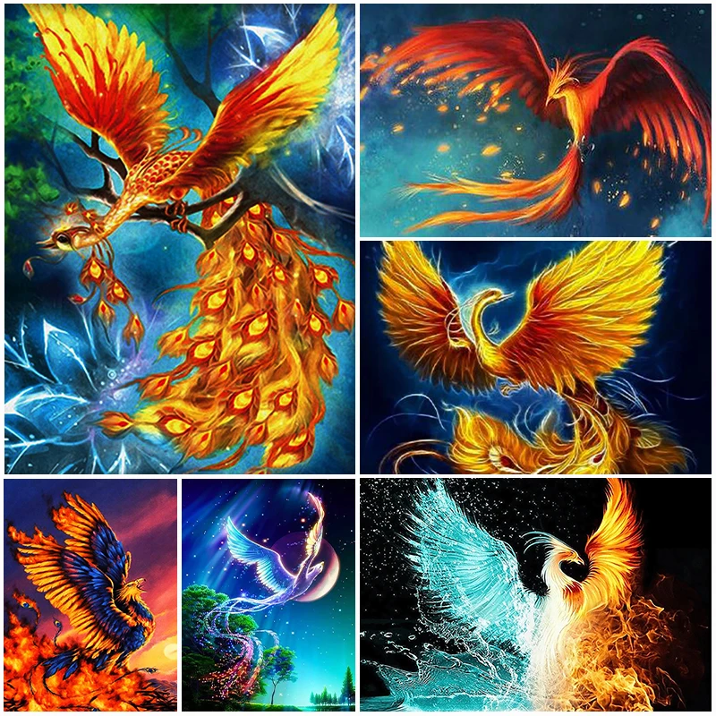 

Алмазная живопись 5D "сделай сам", животное Феникс, полная фотография, наборы для вышивки крестиком, домашний декор, Новое поступление 2023