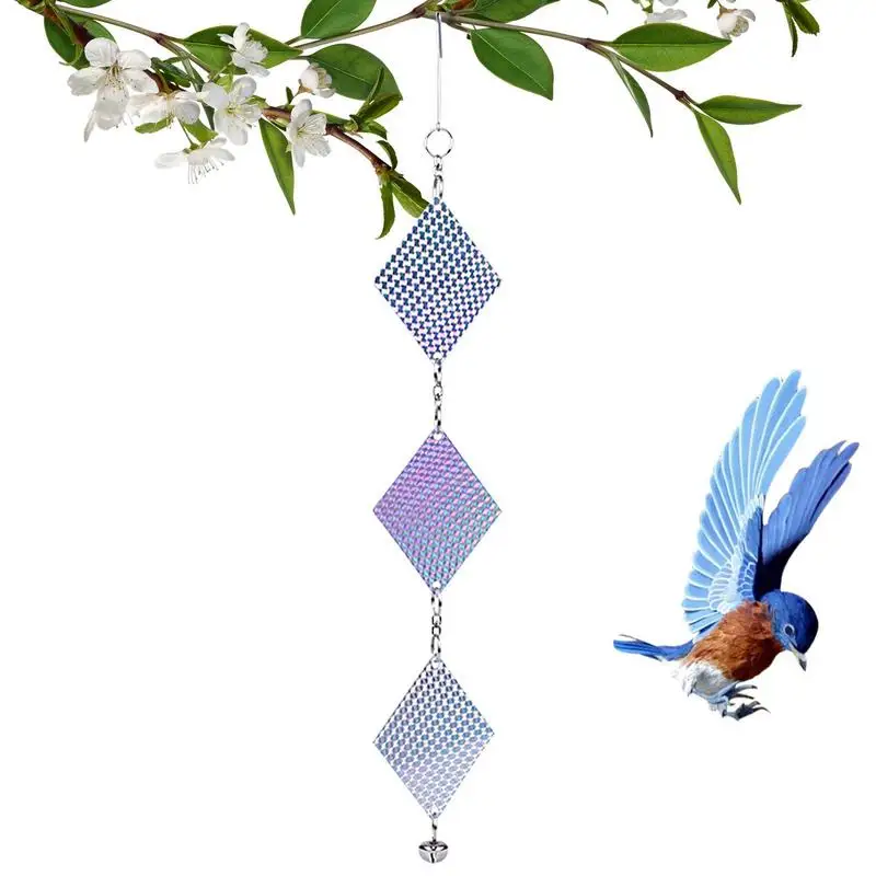 

Водонепроницаемая Светоотражающая палочка для отпугивания птиц, Светоотражающие Диски для птиц с колокольчиком, удобная для сада