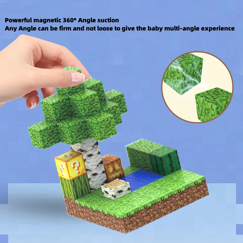 Креативные магнитные строительные блоки кирпичи моя всемирно известная сцена