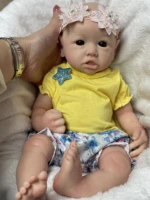 16 inch handmade lifelike bebe painted silicone bebe doll newborn baby doll boneca reborn corpo de silicone