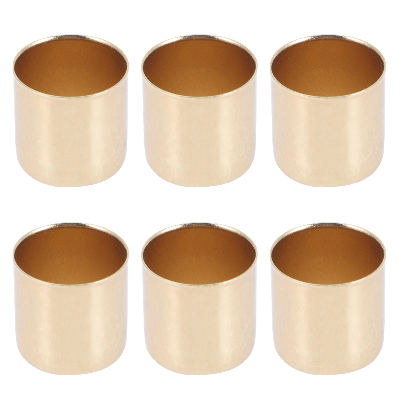 

6pcs Candle Holders Iron Candle Cups Candle Containers Candlestick Holders