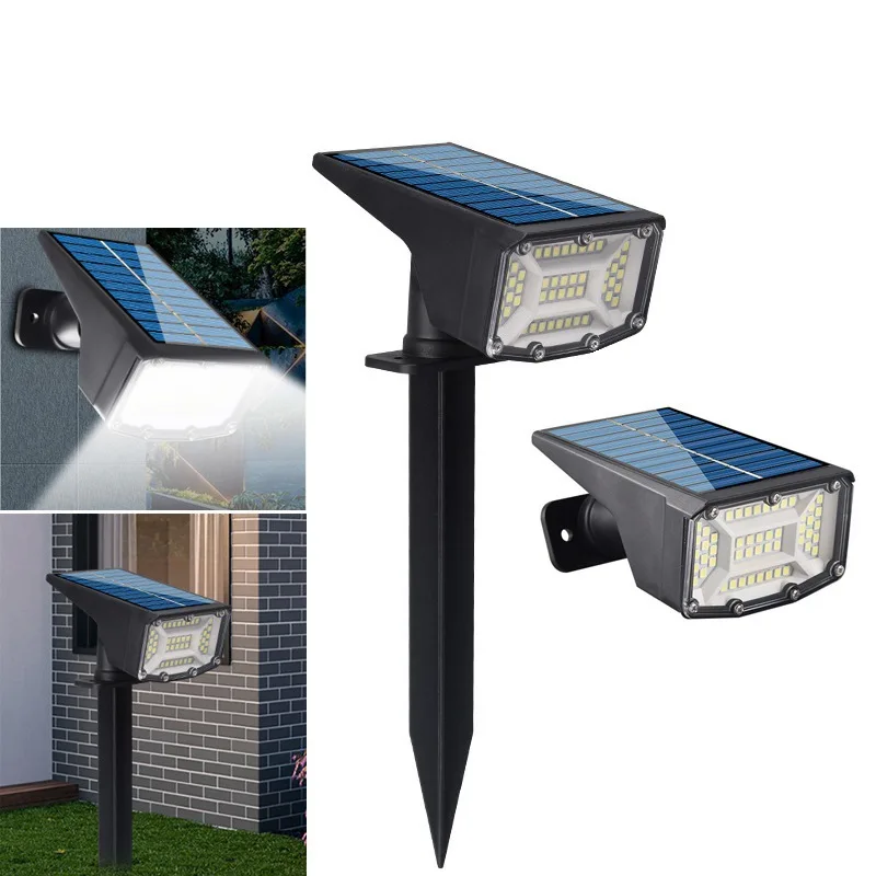 

100W 53/50 LEDs Solar Light Landscape Spotlights, 2 In 1 Wireless IP65 Waterproof Outdoor Solar Spotlights for Yard Garden Patio