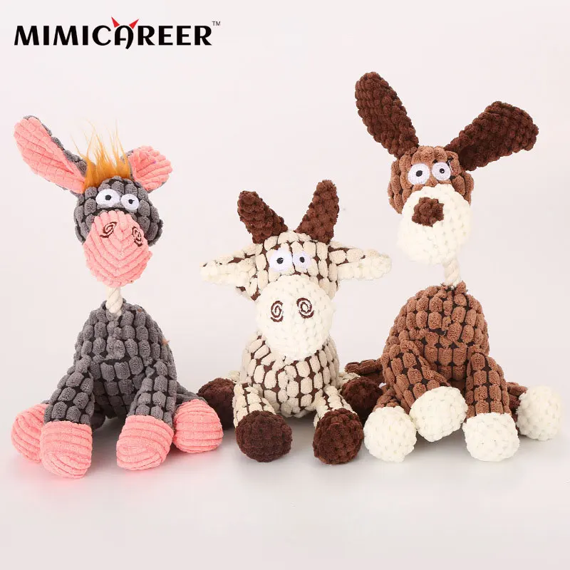 Симпатичный Ослик игрушки в форме животных собака мягкие моляр жевательные