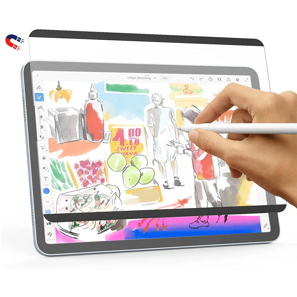 

Матовая защитная пленка для Apple iPad 10,9 2020 PET, Антибликовая пленка для iPad Pro 11 2021/2018, многоразовая Магнитная пленка без пузырьков