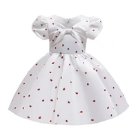 2 5 10tkids summer dress girls dress toddler puff sleeve strawberry cotton christmas dress princess baby girl dress