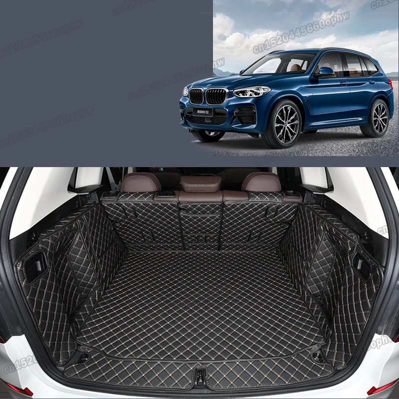 

Кожаный коврик для багажника автомобиля, подкладка для груза для Bmw X3, 2018, 2019, 2020, G01, коврик, ковер, аксессуары для интерьера, 2021, 2022, подушка для заднего багажника