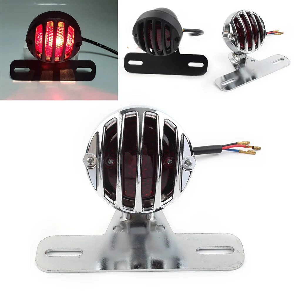 

Grill Side Mount Motorcycle Tail Light License Plate Bracket Brake Indicator For Harley Davidson Cafe Racer Bobber Chopper