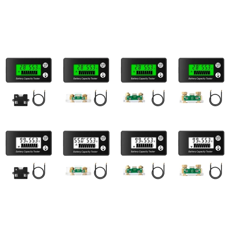 

LED Digital Display Voltmeter MiniVoltage Meter Power Percentage Tester Panel For Car Vehicle 50A 100A 300A 500A