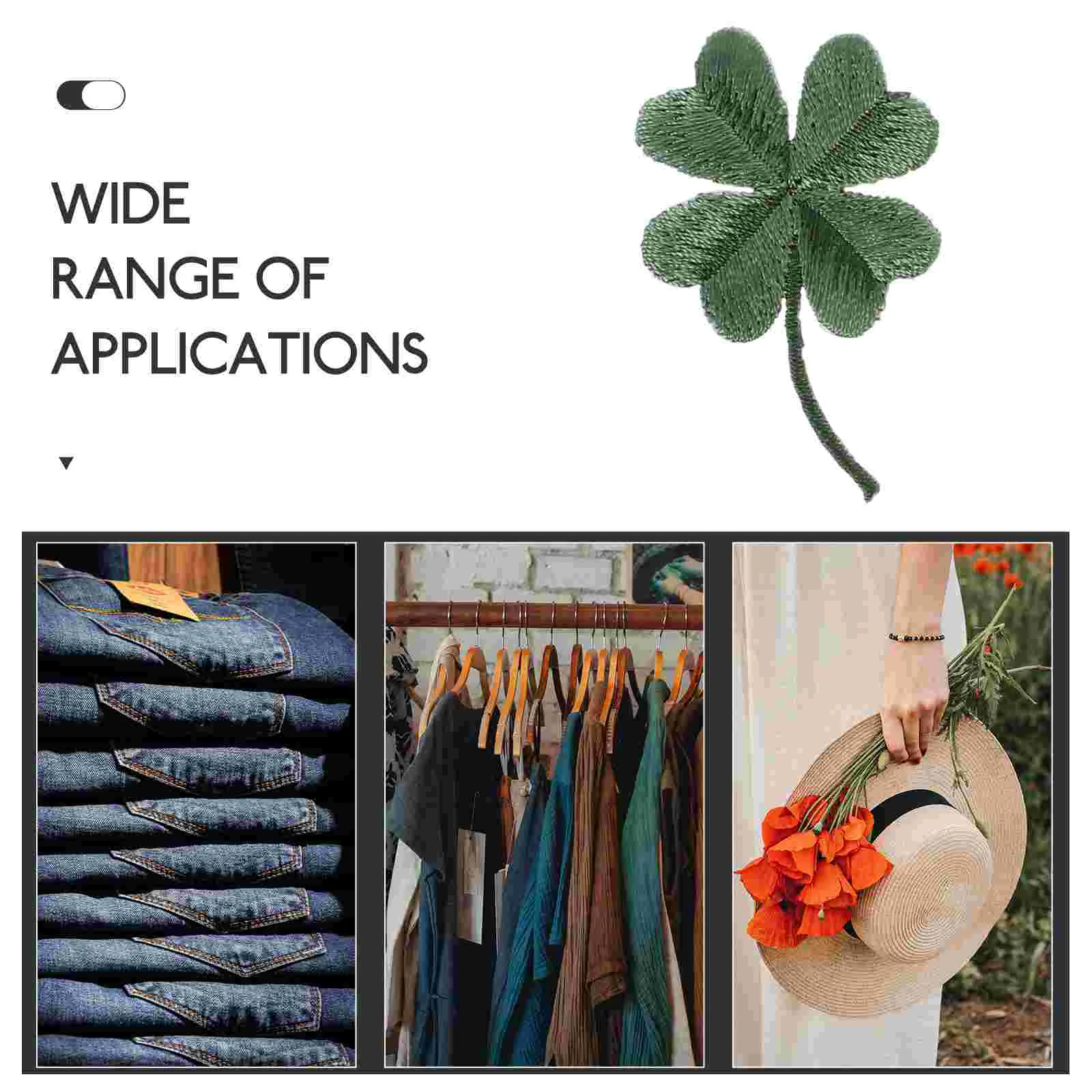 Декор с растениями вышитые нашивки четыре листа пришивные декоративные